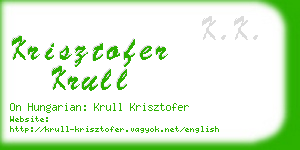 krisztofer krull business card